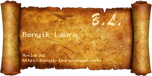 Benyik Laura névjegykártya